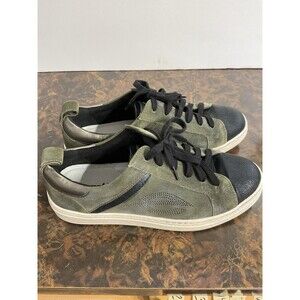 Earth "Zinnia" Shoes Women's 8 B Green/Black Nubuck Leather Comfort Sneakers
